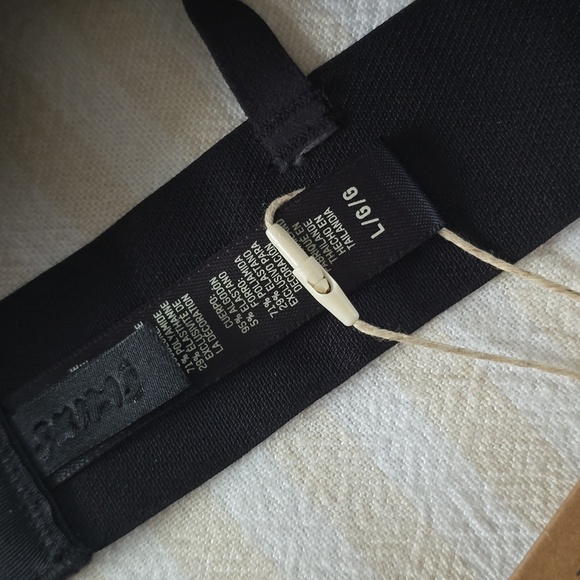 SKIMS Cotton Rib Plunge Bralette Size:Large Soot - Picture 3 of 8